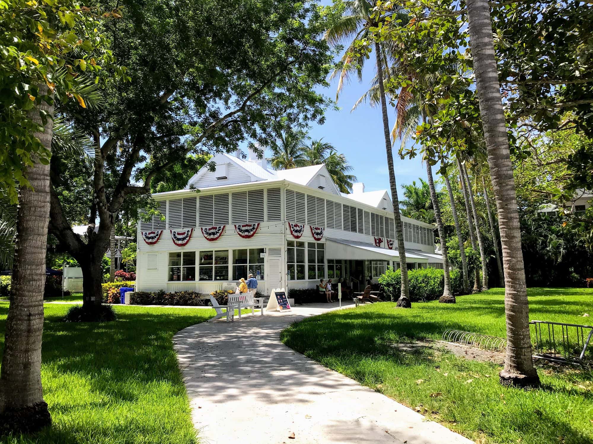 The white clapboard Truman Little White House in Key West, photographed in 2020